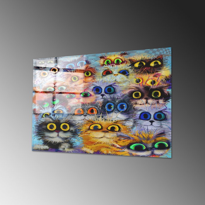 Wallity Cuadro Decorativo de Vidrio Templado Multicolor 40 x 60 cm